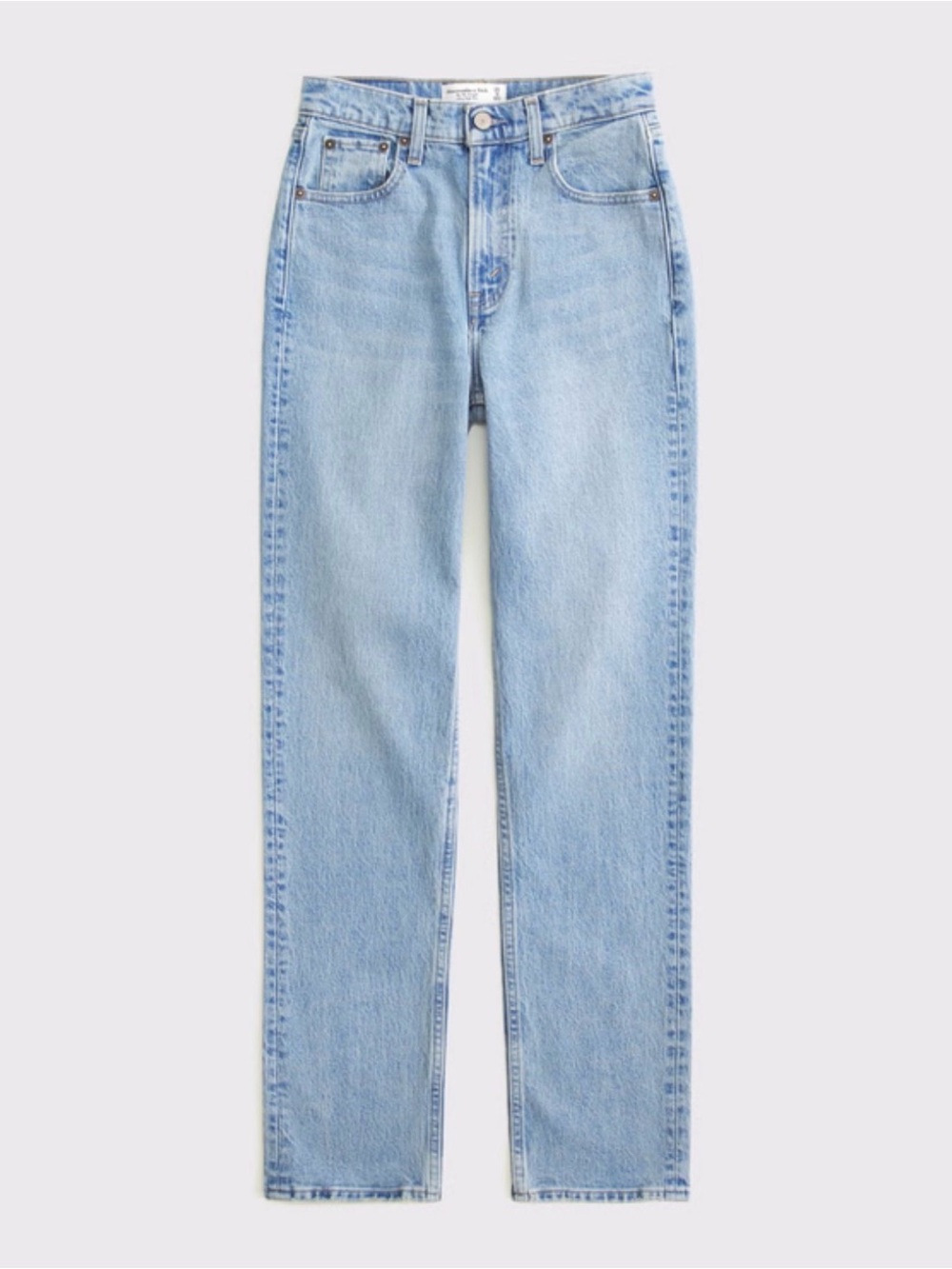Abercrombie Ultra High Rise 90s Straight Jeans Light Wash 35/20R Plus